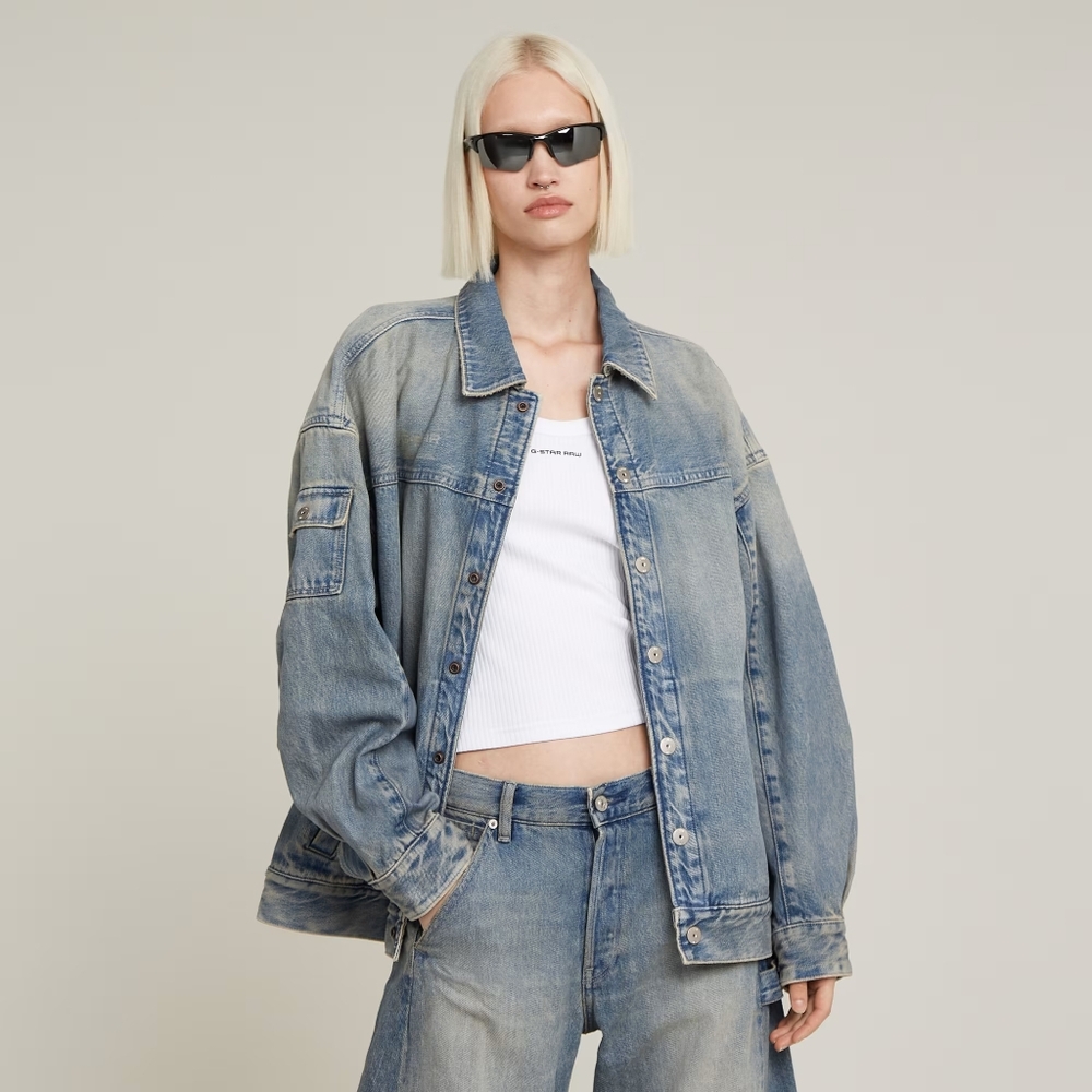 G Star Raw Long Drifter Denim Jacket NWT MSRP $230
